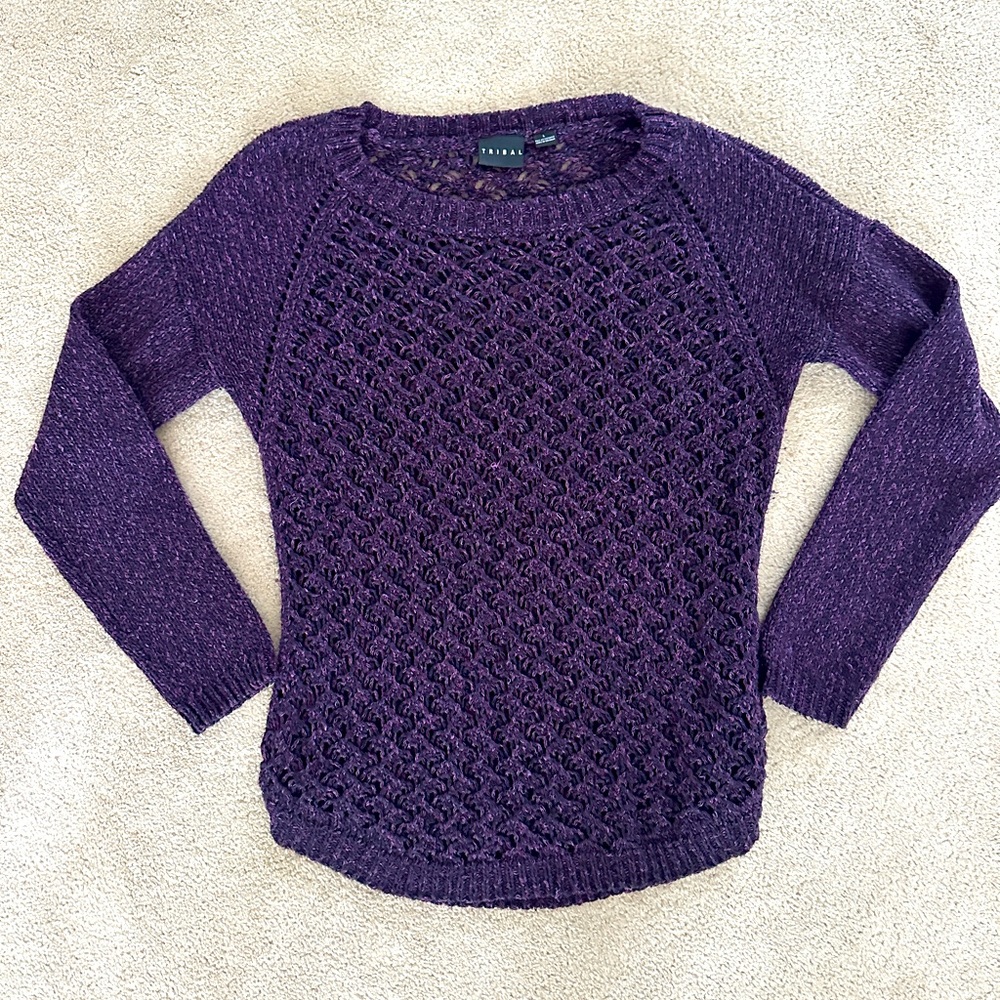Tribal holey sweater